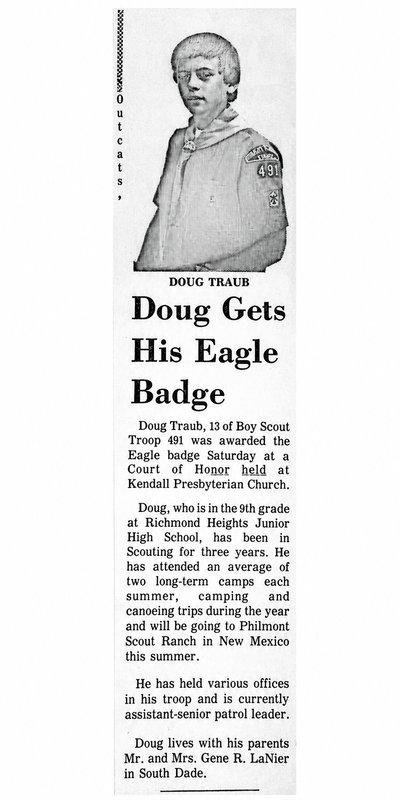 The author at thirteen in his Eagle Scout uniform
